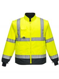 High-visibility 7-in-1 contrast traffic jacket