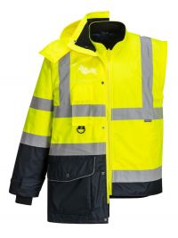 High-visibility 7-in-1 contrast traffic jacket