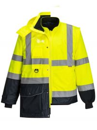 High-visibility 7-in-1 contrast traffic jacket