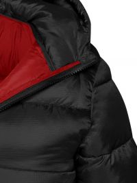 Winterjacke Damen schwarz-rot