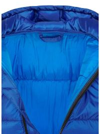Damen Steppjacke Blau mit Raglanärmeln, Stehkragen und Kapuze – leichte, funktionale Outdoorjacke