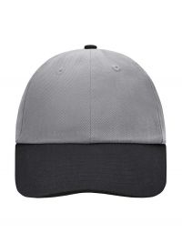 Graues Basecap mit schwarzem Schirm – ideal zum Besticken mit Logo oder Text