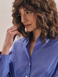 Seidensticker Damen Bluse Blau Fil-a-Fil