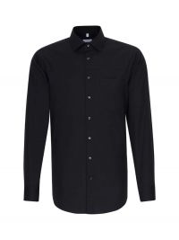 Seidensticker Herren Hemd Schwarz