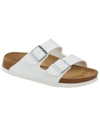 Birkenstock Superlauf Damen Weiß – rutschhemmende Berufssandale mit Korkfußbett