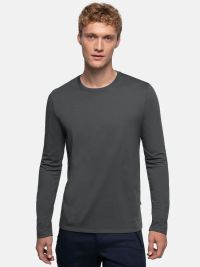 Herren Longsleeve Dunkelgrau