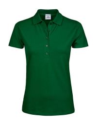 Damen Stretch Poloshirt Grün