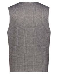 Herren Jersey Weste Grau Meliert – Regular Fit, 5-Knopf-Leiste, Leistentaschen, weicher Jersey-Stoff mit Stretch, Business- und Freizeitweste für Büro, Verkauf, Gastronomie