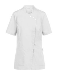 Kosmetik Kittel Weiß aus hochwertigem Tencel-Gewebe für Kosmetikerinnen, Friseure und Wellness-Profis