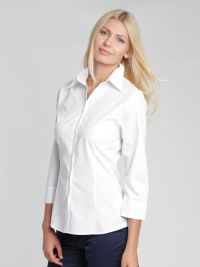 Damenbluse 3/4-Arm in Weiß