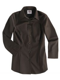 Damenbluse 3/4-Arm Braun