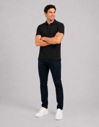 Polohemd Schwarz Herren