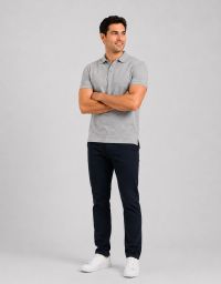 Polohemd Herren in Grau