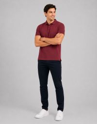 Polohemd Herren in Weinrot