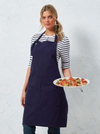 Latzschürze mit Taschen Blau