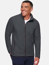 Leichte Fleece Jacke Grau für Herren aus recyceltem Microfleece – ideal für Beruf und Freizeit