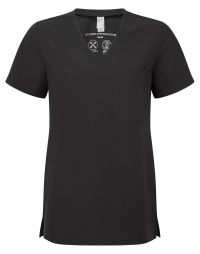 Stretch Kasack Damen Schwarz