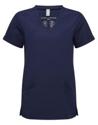Stretch Kasack Damen Dunkelblau