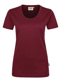 Rundhals Damen T-Shirt Weinrot