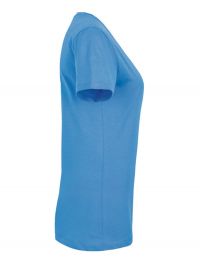 Rundhals Damen T-Shirt Hellblau