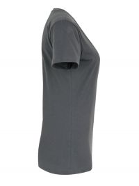 Rundhals Damen T-Shirt Dunkelgrau