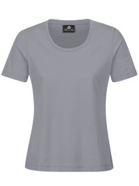Graues Damen T-Shirt mit Rundhals, tailliert, für Beruf & Freizeit