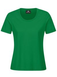 Grünes Damen T-Shirt mit Rundhals, tailliert, für Beruf & Freizeit