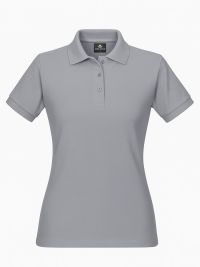 Damen Poloshirt Grau – tailliertes Piqué, XS–5XL, 60 °C, pflegeleicht & formstabil