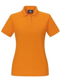Oranges Poloshirt Damen – tailliertes Piqué, XS–5XL, 60 °C, pflegeleicht & formstabil