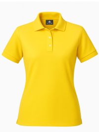 Damen Poloshirt Gelb – tailliertes Piqué, pflegeleicht & formstabil