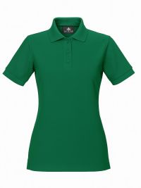 Tailliertes Poloshirt Damen – Piqué, Dunkelgrün, pflegeleicht & formstabil