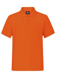 Poloshirt Orange Herren – atmungsaktives Baumwoll-Polyester Piqué mit Knopfleiste für Arbeit und Freizeit