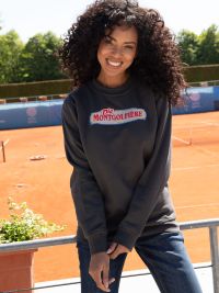 Anthrazit Unisex Sweatshirt, gerade geschnitten, mit Rippstrickbündchen