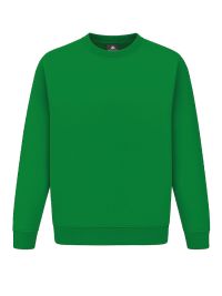 Grünes Unisex Sweatshirt, gerade geschnitten, mit Rippstrickbündchen