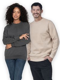 Lila Unisex Sweatshirt, gerade geschnitten, mit Rippstrickbündchen