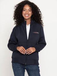 Orange Unisex Sweatjacke mit Stehkragen – pflegeleicht, warm & ideal für Arbeit & Freizeit