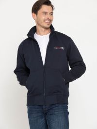 Gelbe Unisex Sweatjacke mit Stehkragen – pflegeleicht, bequem & ideal für Arbeit & Freizeit