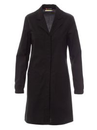 Damen Laborkittel mit Reverskragen, Brusttasche und verdeckter Knopfleiste