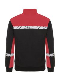 Rote Warnschutz Jacke Herren mit Reflektoren, Stehkragen und sportlicher Passform