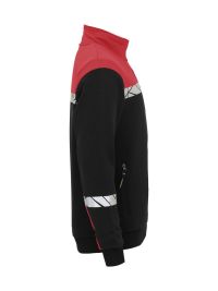 Rote Warnschutz Jacke Herren mit Reflektoren, Stehkragen und sportlicher Passform