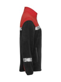 Rote Warnschutz Fleecejacke für Damen mit atmungsaktivem Fleece und funktionalem Schnitt
