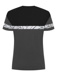 Graues Damen-T-Shirt mit reflektierenden Einsätzen und sportlichem Schnitt