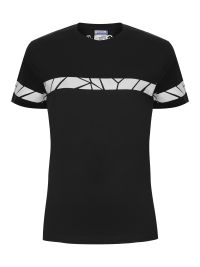 Warn T-Shirt Schwarzes Damen-T-Shirt mit reflektierenden Einsätzen und sportlicher Passform