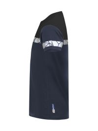 Herren Warnshirt marineblau mit reflektierenden Einsätzen und sportlichem Schnitt