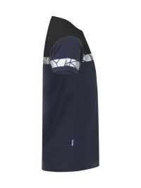 Herren Warnshirt marineblau mit reflektierenden Einsätzen und sportlichem Schnitt
