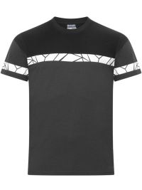 Graues Herren-T-Shirt mit reflektierenden Einsätzen und klassischem Schnitt