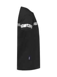 Schwarzes Herren-T-Shirt mit reflektierenden Einsätzen und sportlichem Schnitt