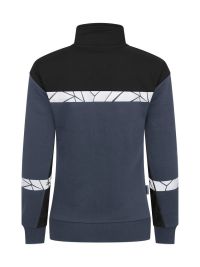 Marineblaue Damen-Sweatjacke mit Reflektoren und figurbetontem Schnitt