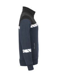 Marineblaue Damen-Sweatjacke mit Reflektoren und figurbetontem Schnitt