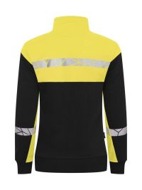 Gelbe Warnschutzjacke Damen mit Reflektoren und figurbetontem Schnitt für hohe Sichtbarkeit